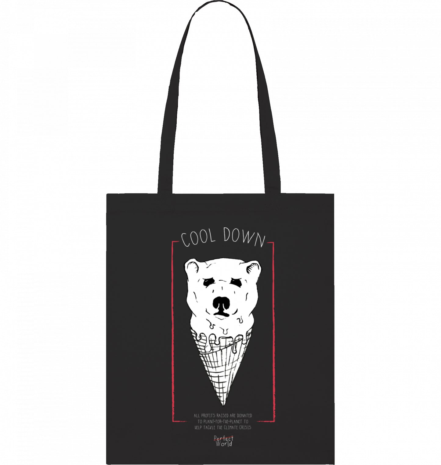 COOL DOWN Organic Tote Bag Black