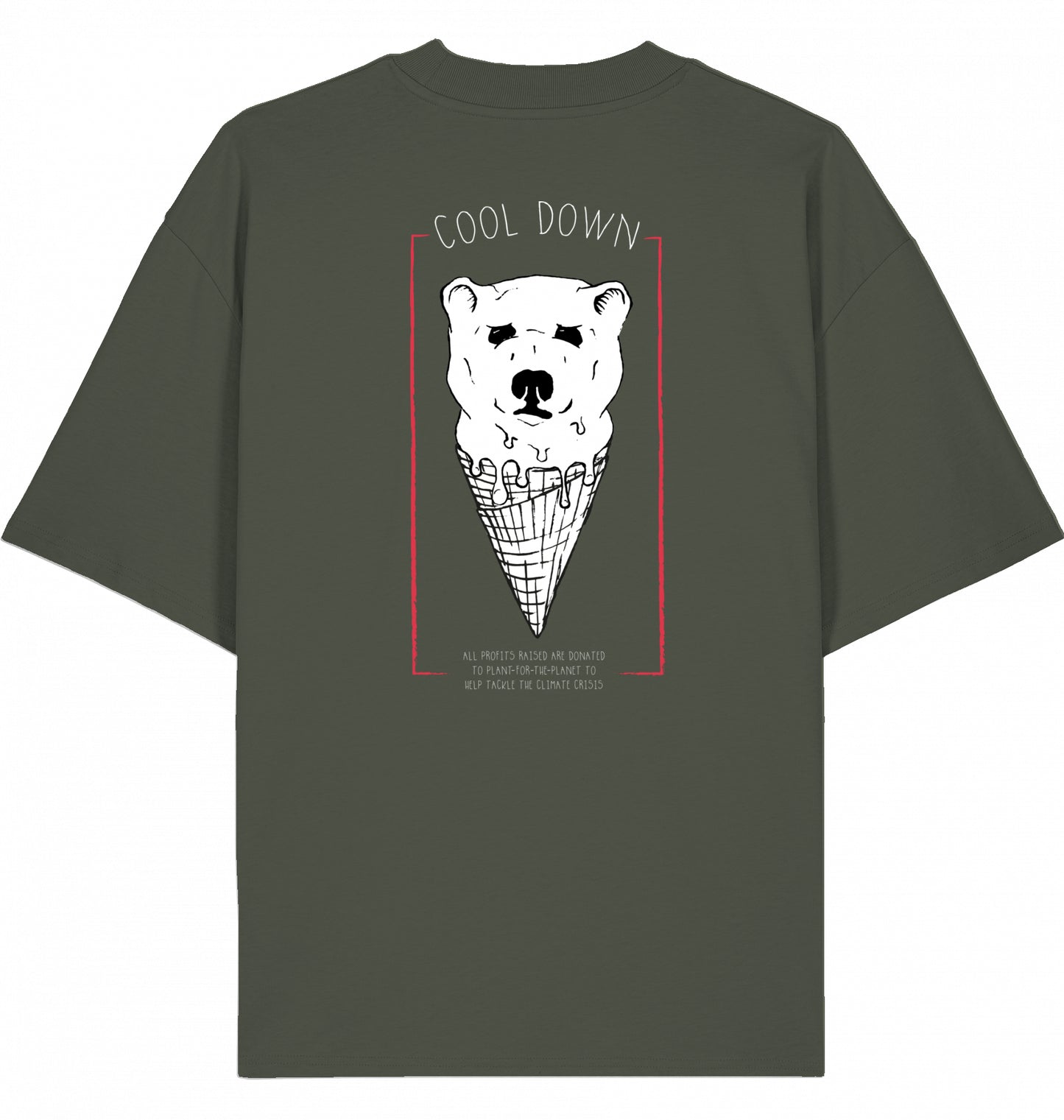 COOL DOWN Organic Oversized Shirt Khaki