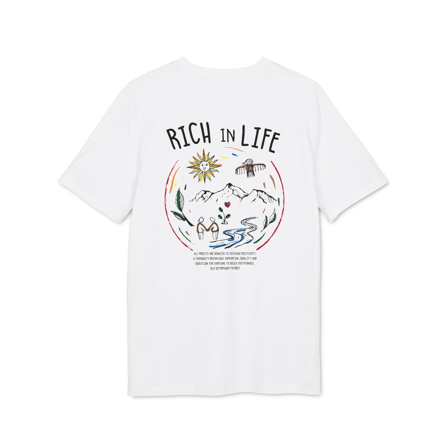 Rich in Life T-Shirt — Nature Sketch Graphic Tee