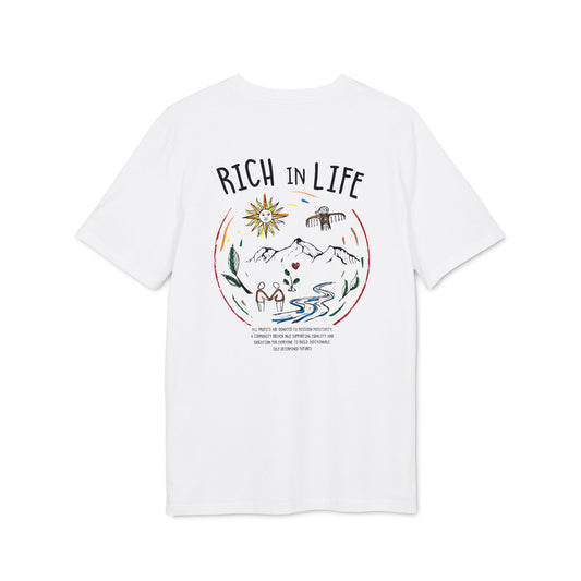 Rich in Life T-Shirt — Nature Sketch Graphic Tee