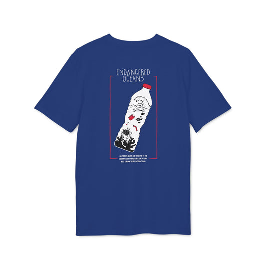 T-Shirt — “Endangered Oceans” Graphic Tee (Save Marine Life Bottle Design)