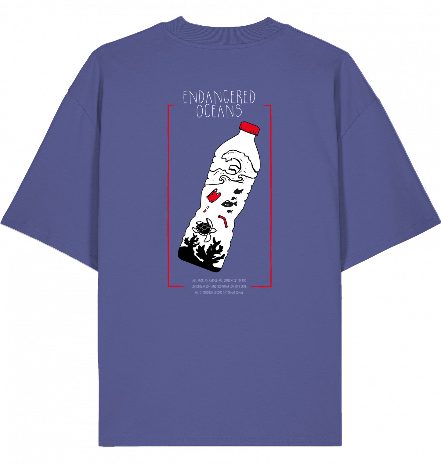 ENDANGERED OCEANS Organic Oversized Shirt Dusk