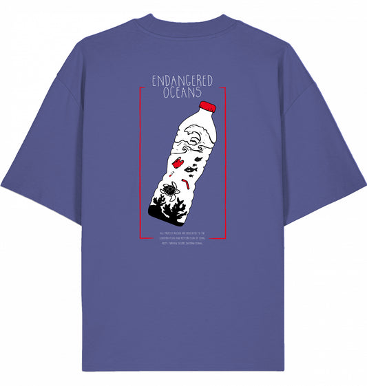 ENDANGERED OCEANS Organic Oversized Shirt Dusk