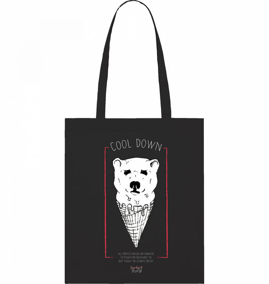 COOL DOWN Organic Tote Bag Black