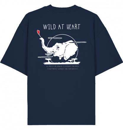 WILD AT HEART Organic Oversized Shirt French Navy