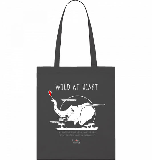 WILD AT HEART Organic Tote Bag Anthracite
