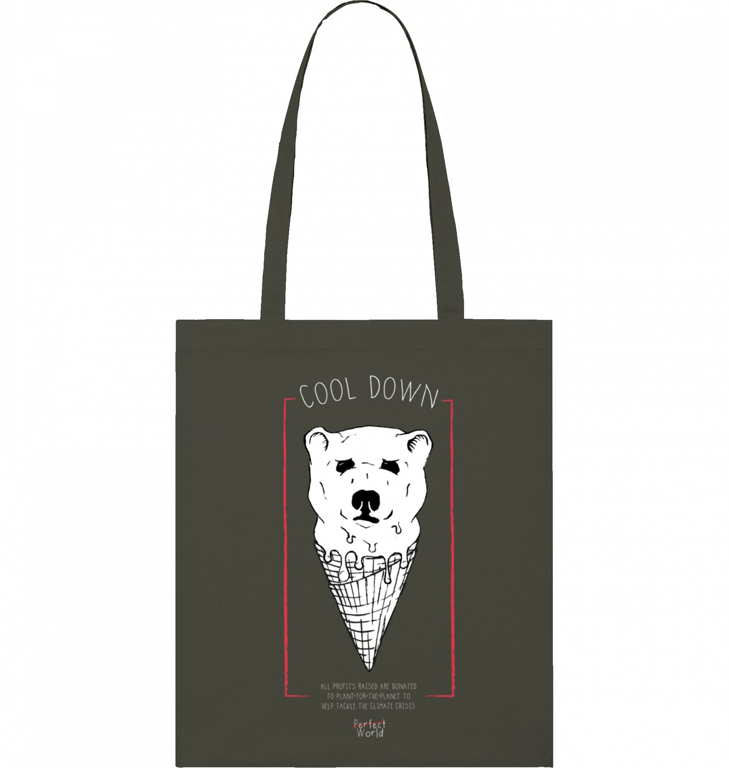 COOL DOWN Organic Tote Bag Khaki