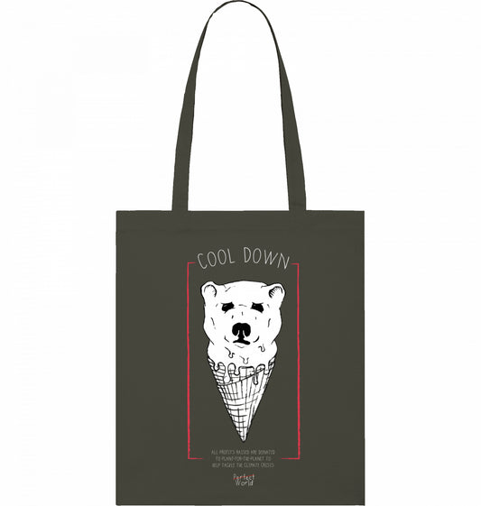 COOL DOWN Organic Tote Bag Khaki