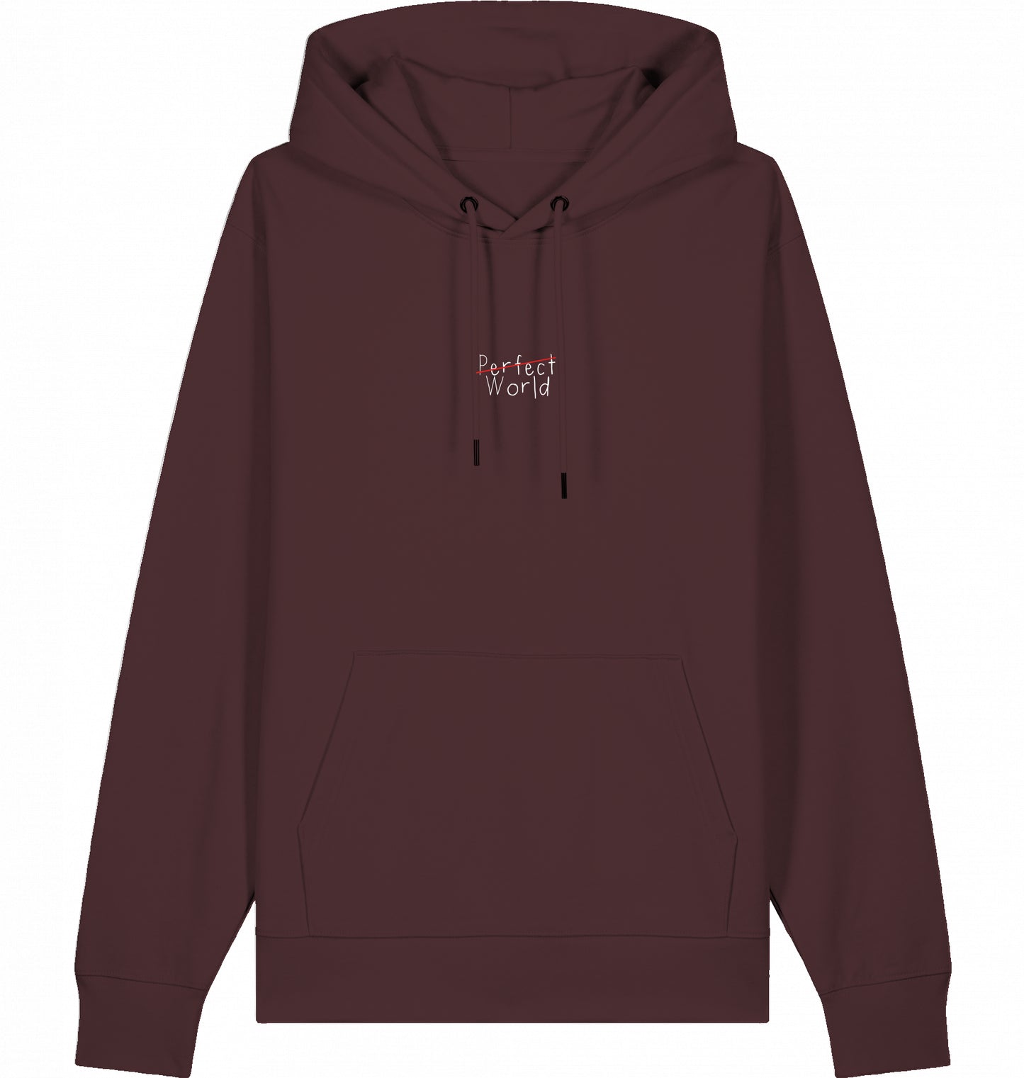 RICH IN LIFE Organic Hoodie Red Brown