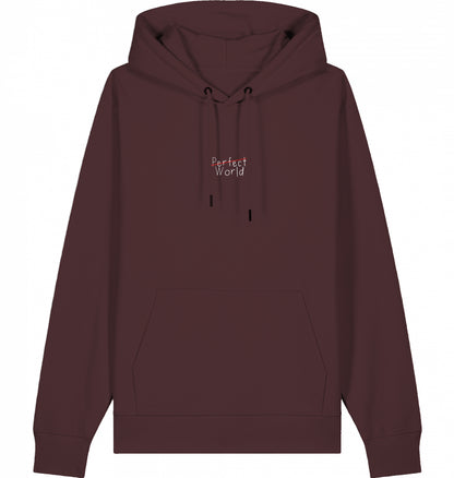RICH IN LIFE Organic Hoodie Red Brown