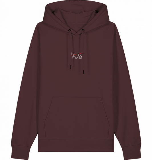 RICH IN LIFE Organic Hoodie Red Brown