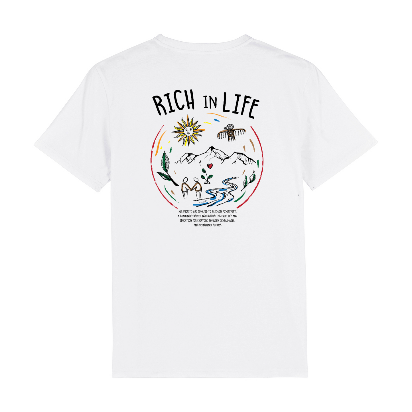 Rich In Life Organic T-Shirt - WHITE | Stanley&Stella