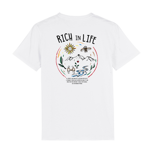 Rich In Life Organic T-Shirt - WHITE | Stanley&Stella