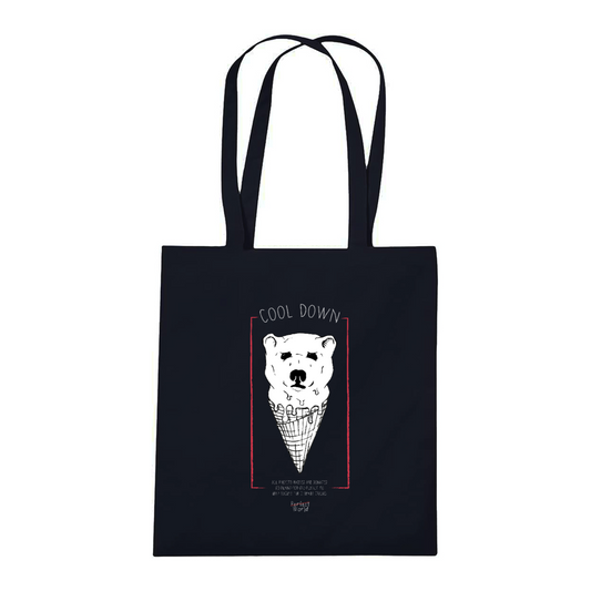 COOL DOWN Organic Tote Bag Black