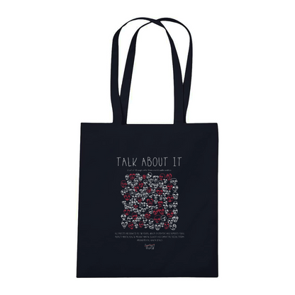 TALK ABOUT IT Organic Tote Bag Black