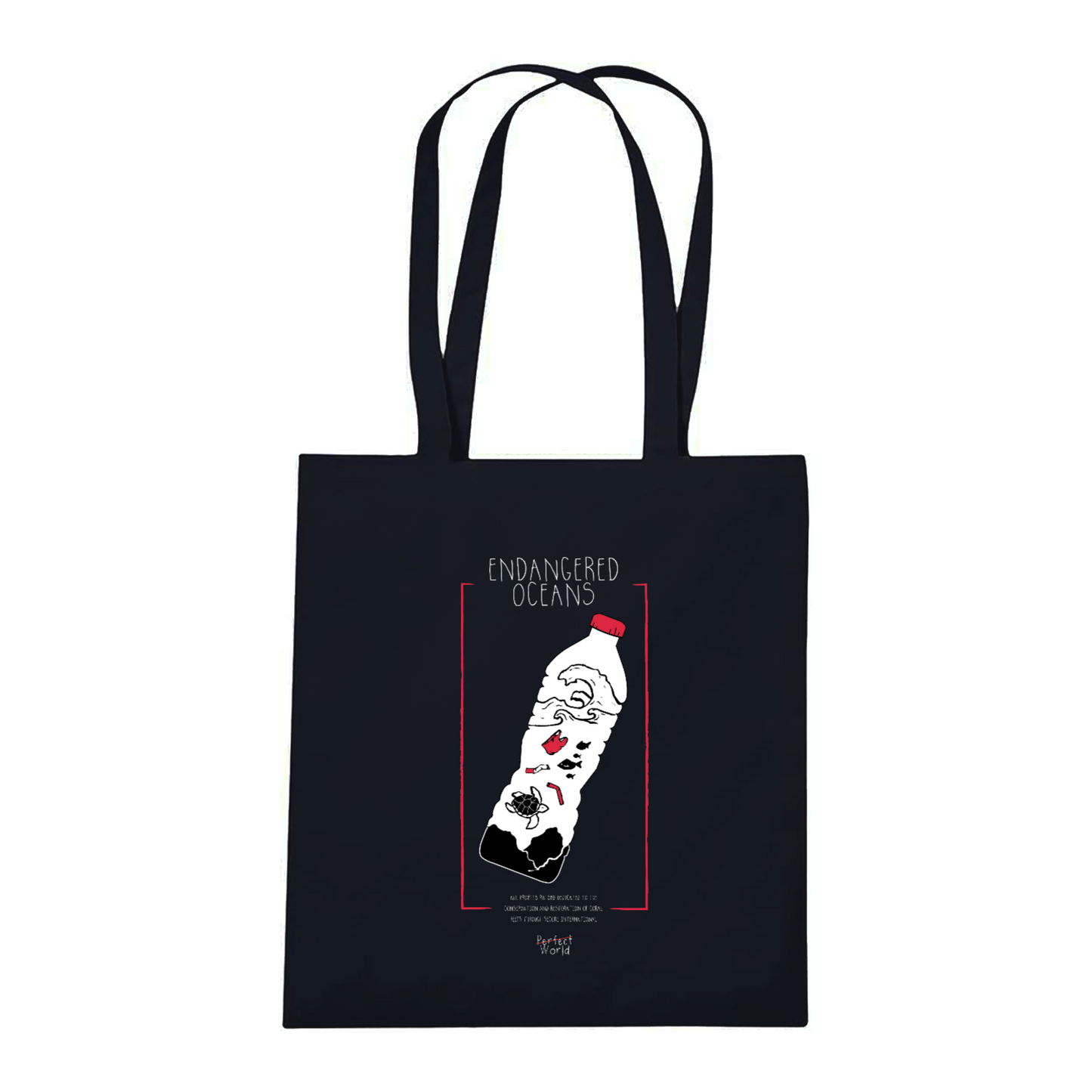ENDANGERED OCEANS Organic Tote Bag Black