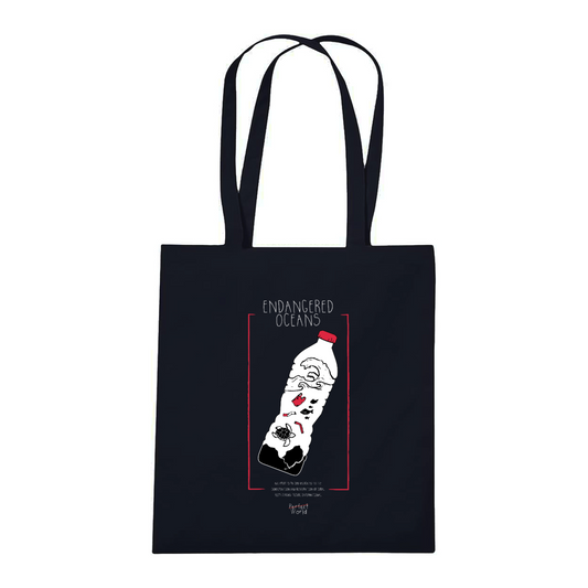 ENDANGERED OCEANS Organic Tote Bag Black