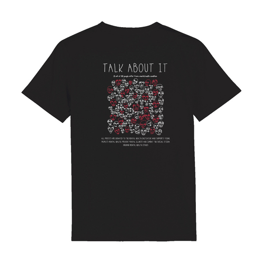 TALK ABOUT IT Organic T-Shirt Black | Stanley&Stella