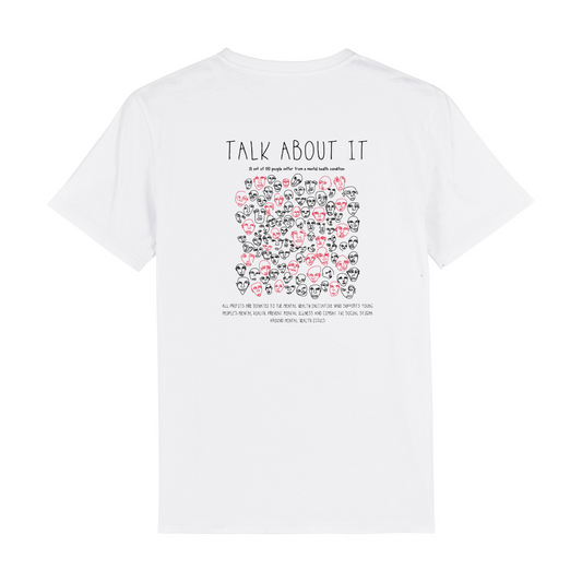 TALK ABOUT IT Organic T-Shirt White | Stanley&Stella