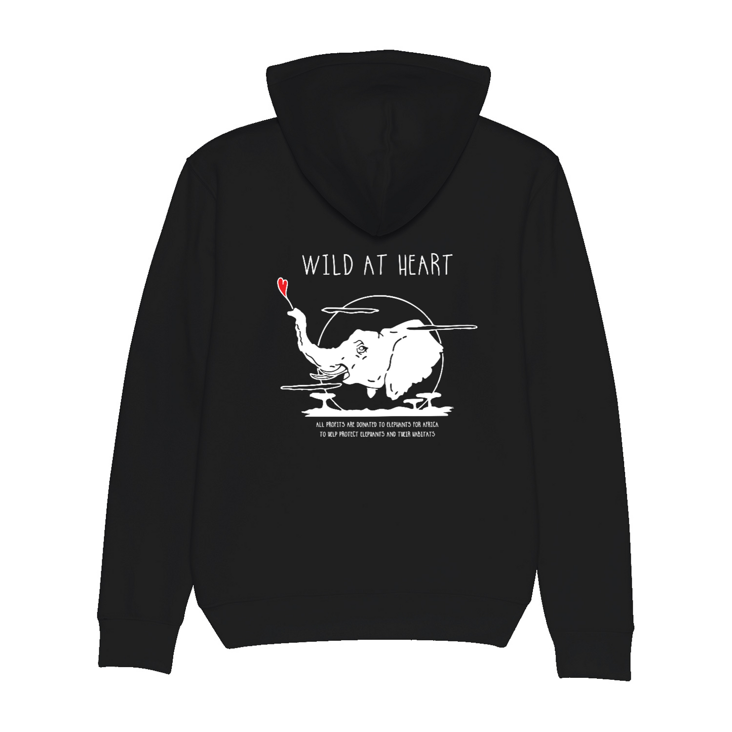 WILD AT HEART Organic Hoodie Black | Stanley&Stella
