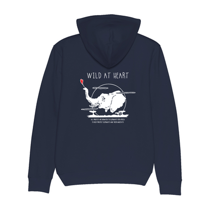 WILD AT HEART Organic Hoodie French Navy | Stanley&Stella