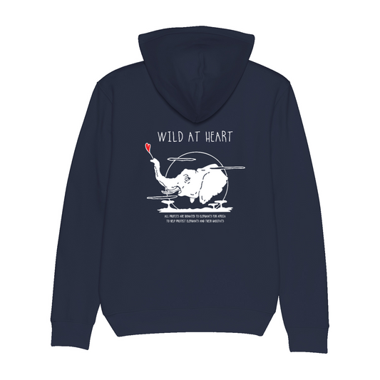 WILD AT HEART Organic Hoodie French Navy | Stanley&Stella