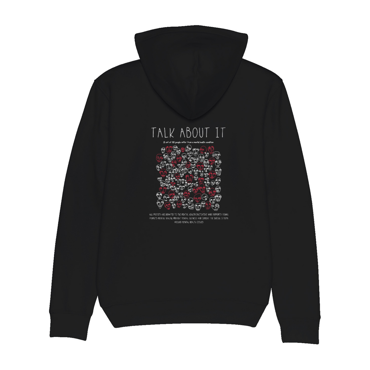 TALK ABOUT IT Organic Hoodie Black | Stanley&Stella