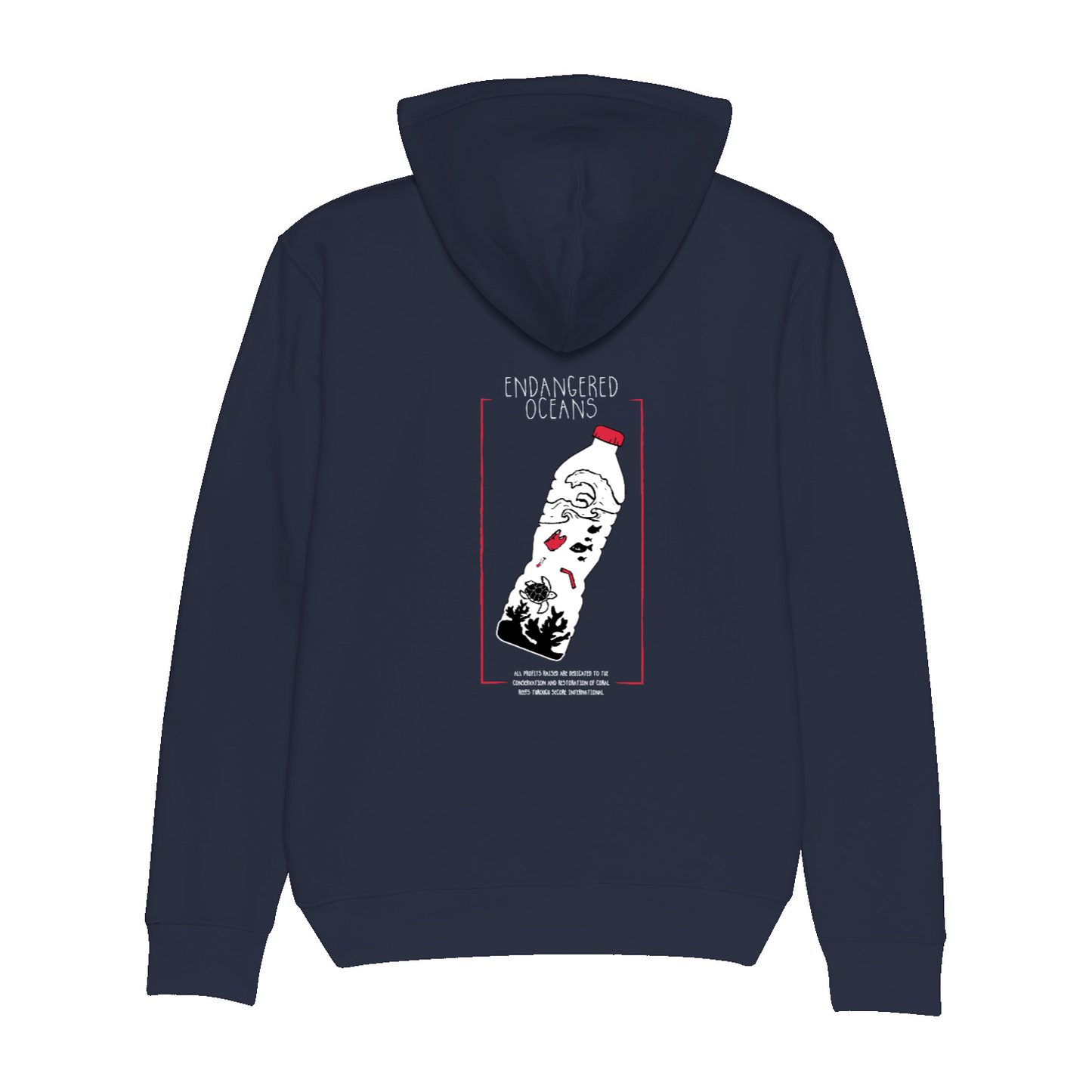 ENDANGERED OCEANS Organic Hoodie French Navy | Stanley&Stella